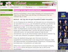 Tablet Screenshot of hochzeit-zauber.de